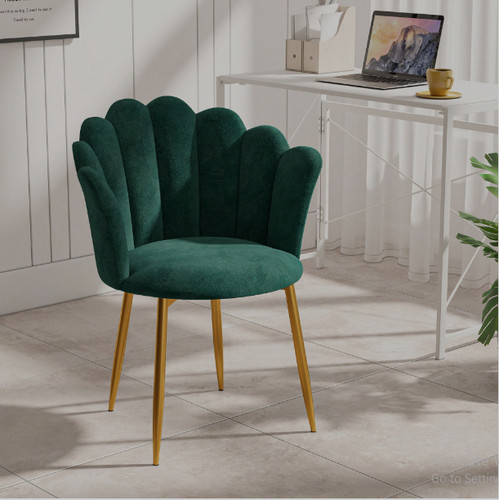 Velvet armchair with gold legs - with,