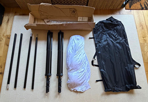Black metal backdrop support - black,