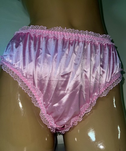 Baby pink glossy satin - satin, frilly