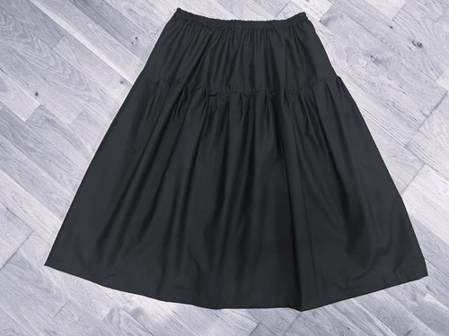 Black cotton petticoat skirt - cotton,