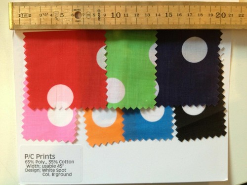 Polycotton fabric polka - fabric, dot