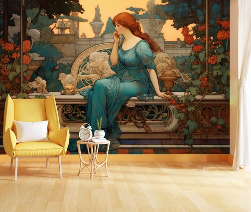 Art nouveau print - a, woman