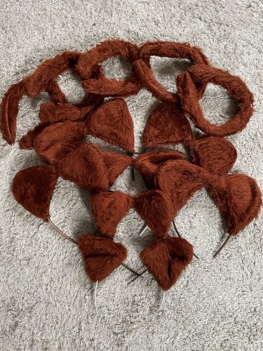 Job lot brown fur headbands - lot,