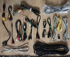 JOB LOT CABLES S Video Audio Printer Ethernet Phone USB mini scart + adapters