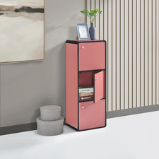 Stylish Brick Red Bookcase