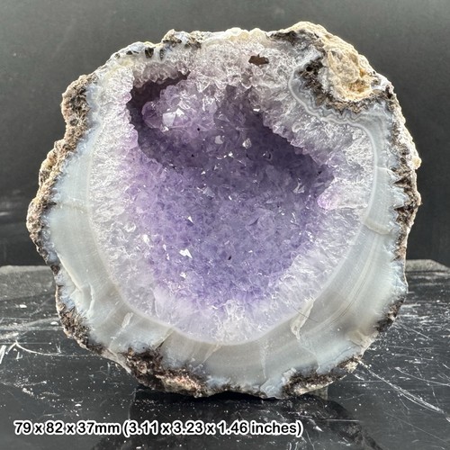 Amethyst crystal geode slice - amethyst,