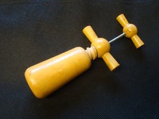 Vintage Wooden French Style Propeller  Double Screw Corkscrew Barware