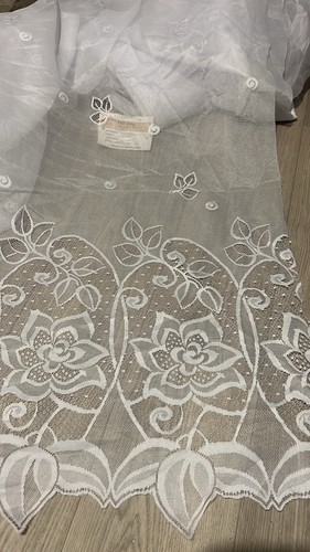 Net curtain voile floral - net,