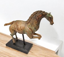Antique Wooden Horse Figurine