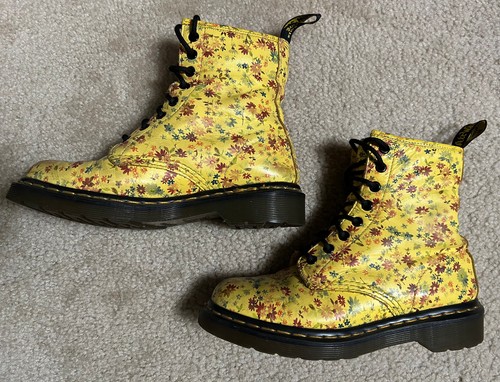 Martens boots yellow - boots,