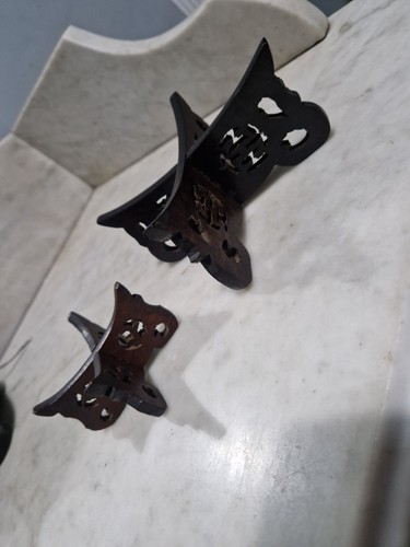 Two carved wooden - two,