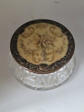 Antique cut glass powder jar - antique,