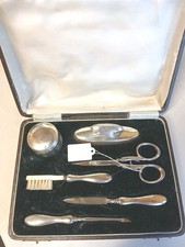 Boxed silver antique Manicure Set