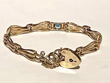 LADIES 9CT GOLD HEART PADLOCK