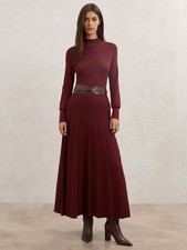 Reiss Womens Red Midi A line