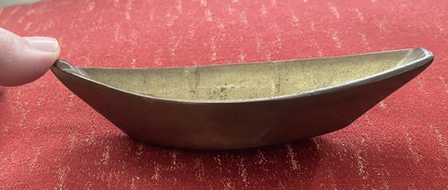 Vtg polished brass dory boat - vtg,