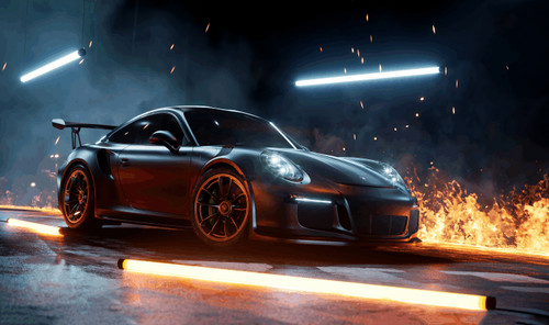Porsche sports car wall art - porsche,