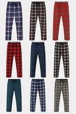 Mens Flannel Lounge Pants S to 7XL Pyjama Bottoms Sleep Lounge Wear With Pockets