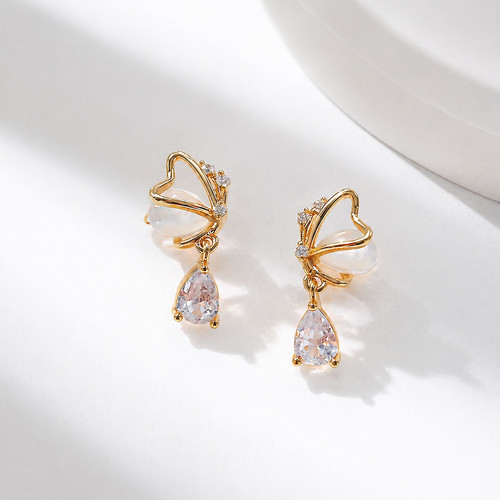 Clip earrings gold - on,