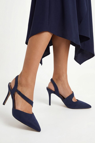 Wallis navy court shoes womens - navy,