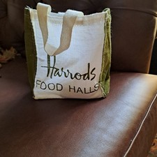 Very Rare Vintage (1980's) Fabric Harrods Food Hall Mini Bag