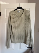 Lacoste Vintage V Neck Cable