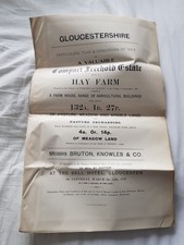 ORIGINAL AUCTION POSTER / CATALOGUE / MAP,1906,HAY FARM FOREST OF DEAN 