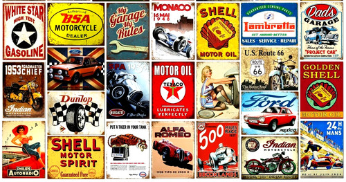 Motor bike car metal signs - motor,