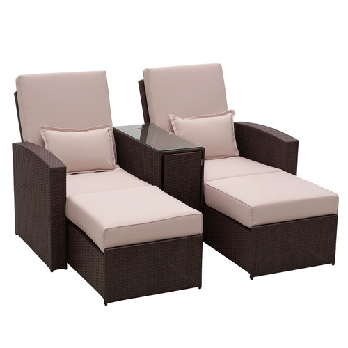 Outsunny garden double - double, rattan