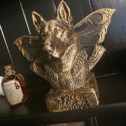 German shepherd bust memorial - german,