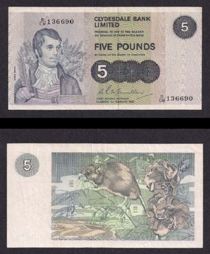 Clydesdale bank limited 5 - limited, £5