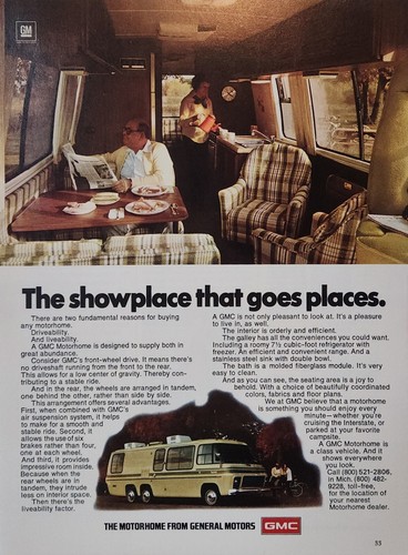 1977 gmc motorhome print - gmc,