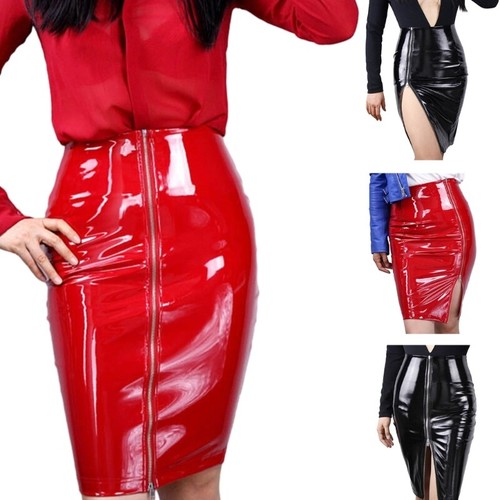 Women faux leather long - women, skirt