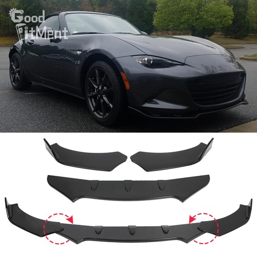 Glossy black front bumper - black,