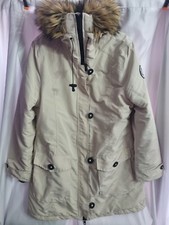 Brave soul Womens Jacobs Faux Fur Parka Coat Cream size XL/16 Long length
