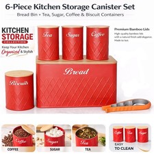 6pcs kitchen storage tins - 6pcs,