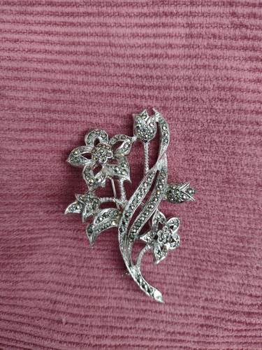 Vintage marcasite flower - vintage,
