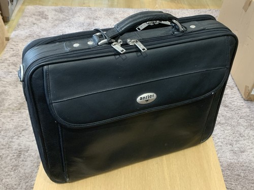 Antler leather laptop bag - antler, bag/