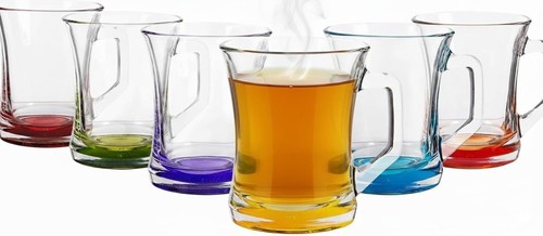 Multicolour glass coffee - 6, x