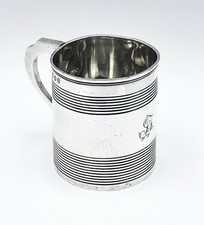 ELIZABETH MORLEY SILVER CHRISTENING MUG LONDON 1812