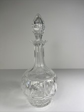 Edinburgh Crystal - Round Decanter & Stopper - 30cm Tall With Lid - Cut Glass