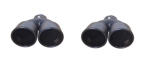 Exhaust tips 90mm black for - exhaust,