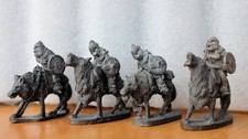 4x CM22 Orc Wolf Riders with N15 Wolves NO WEAPONS Metal Chronicle Miniatures