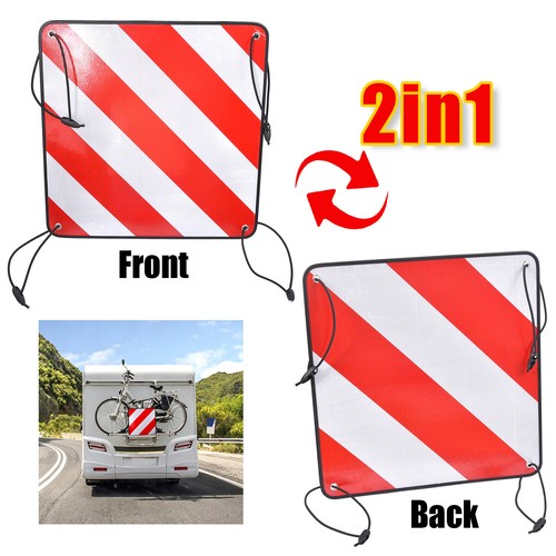 Rear warning sign reflector - rear,