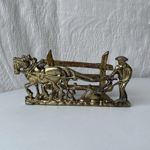 Vintage brass letter rack - brass,