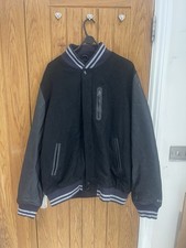 Vintage Nike Destroyer Leather Wool Varsity Bomber Jacket