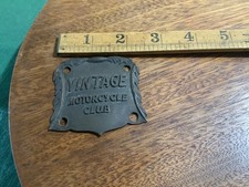 VINTAGE MOTORCYCLE CLUB BADGE