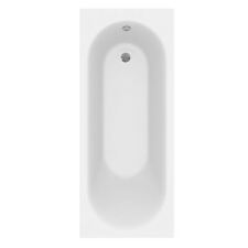 Modern Bathroom Single & Double Ended Straight Bath Gloss White Acrylic Bathtub