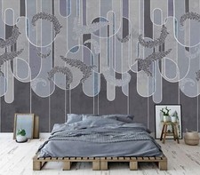 Art DECO Poho Feathers Neutral