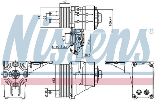 Nissens engine oil cooler - oil,